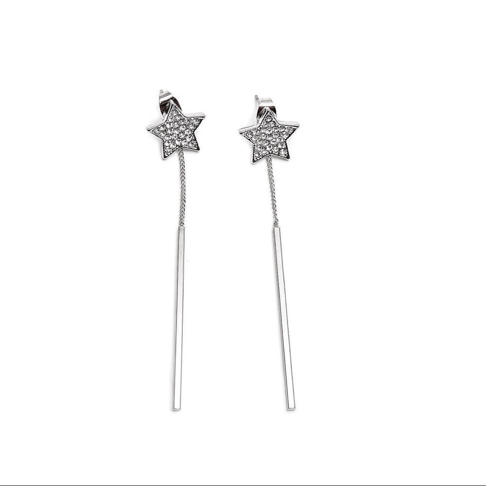 Any 2/$20! Silver Crystal Pave Stars w/Bar Jackets - Picture 5 of 7